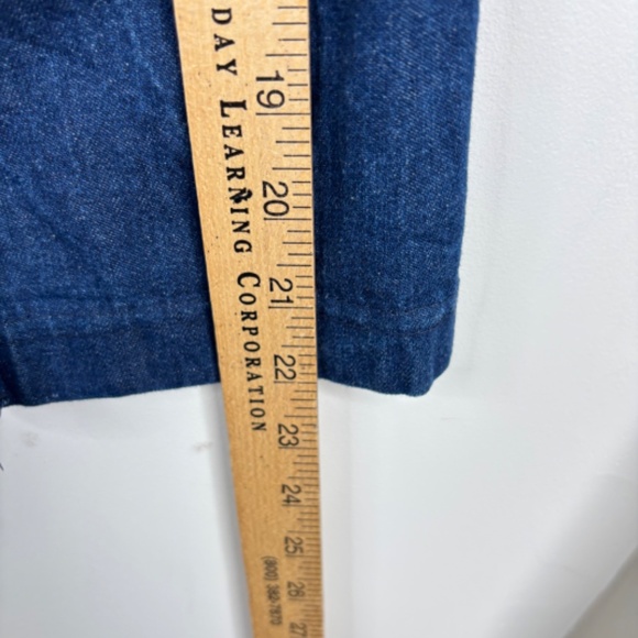 VTG 70s Denim Wide Leg Jumpsuit L Boonies Long Sleeve Button Front Pockets Retro - Picture 13 of 14
